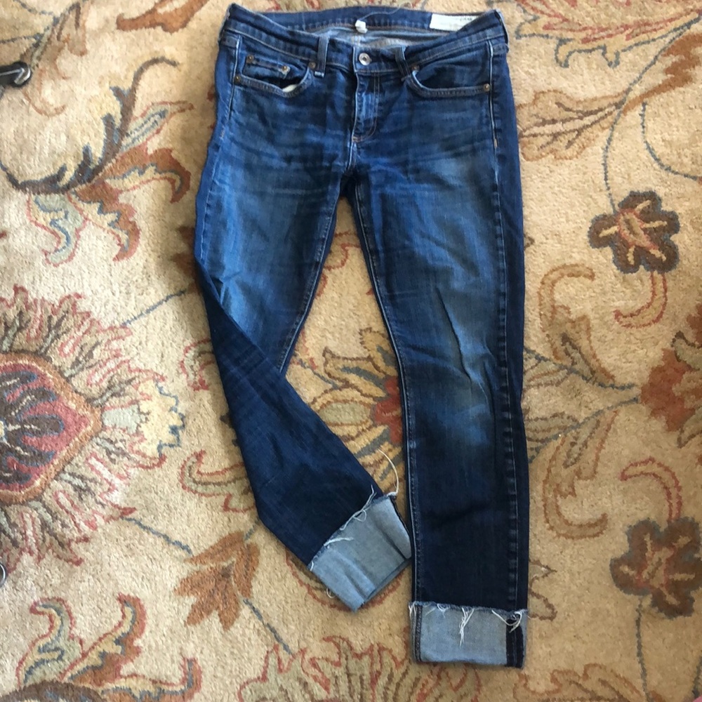 Rag & Bone Dre dark wash ankle boyfriend cut